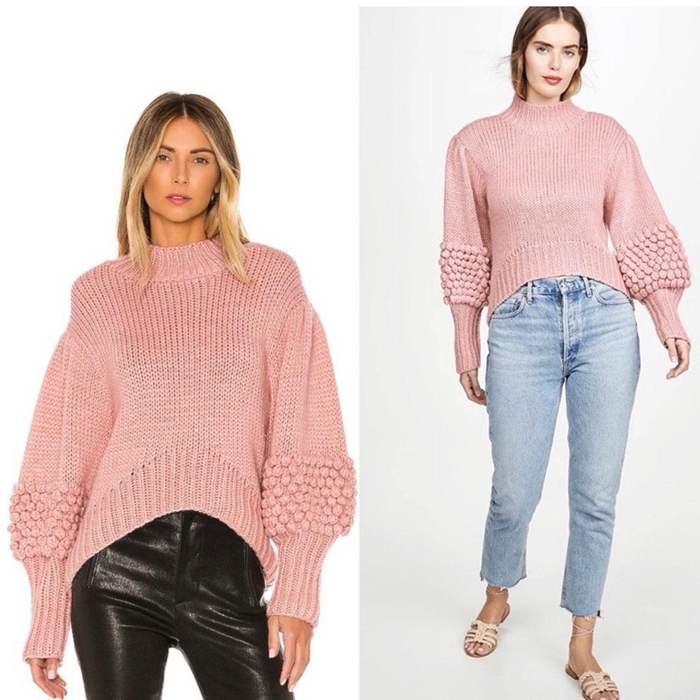 C/MEO Collective Blush Pink Turtleneck Sweater Small